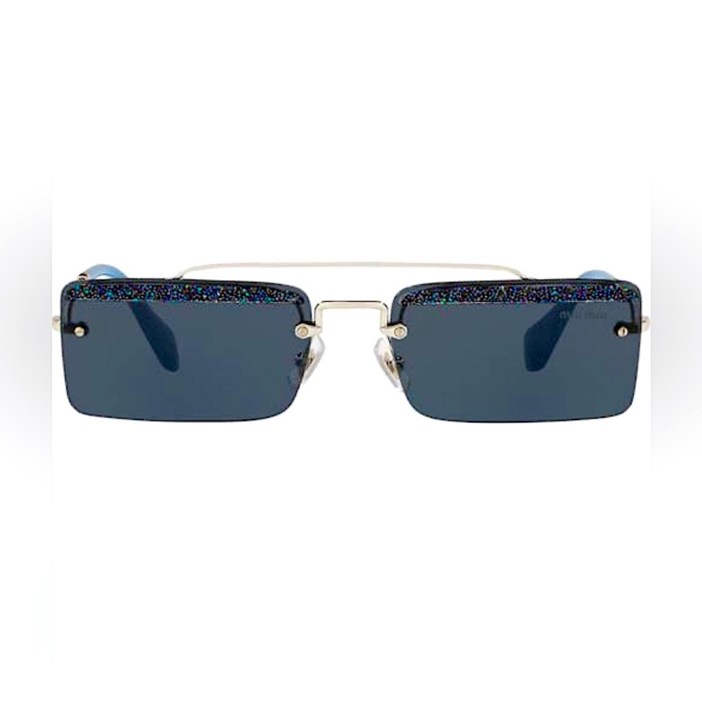 Nwt Miu Miu Socit 58 Mm Square Lens Sunglasses W/… - image 1